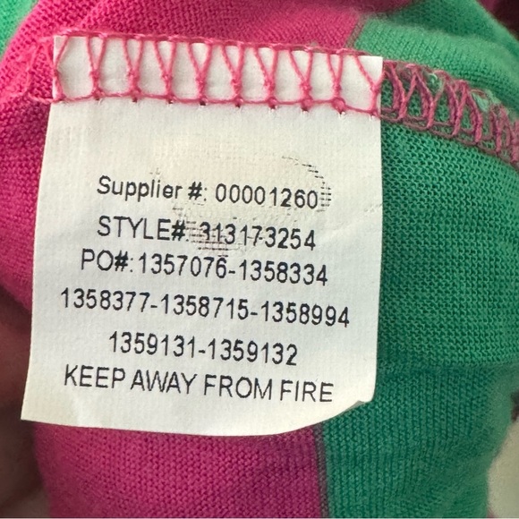 RALPH LAUREN Striped Jersey Knit Sleeveless Dress Pink & Green Loose Fit M 8/10 - Picture 15 of 15